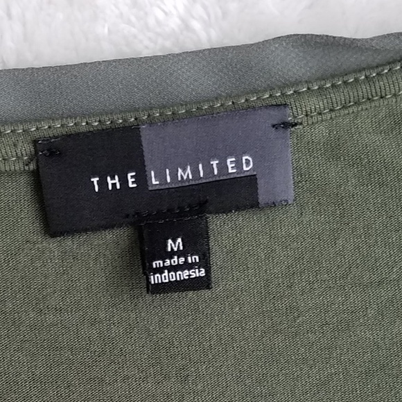 The Limited Army Green Layered Tee, Size M - Picture 3 of 5